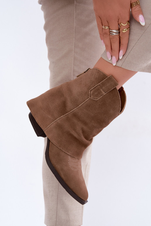bottines doublées avec talons Vinceza 31715 en couleur sable