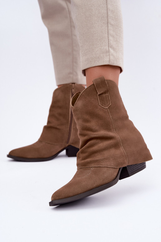 bottines doublées avec talons Vinceza 31715 en couleur sable
