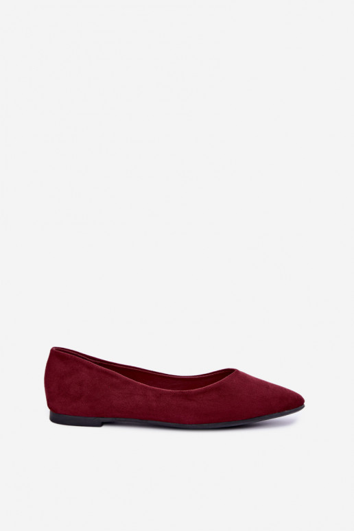balerina's van faux suede in bordeauxkleur Lelisa