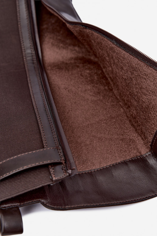 bottes longues doublées avec talons et boucles en couleur chocolat Lestine