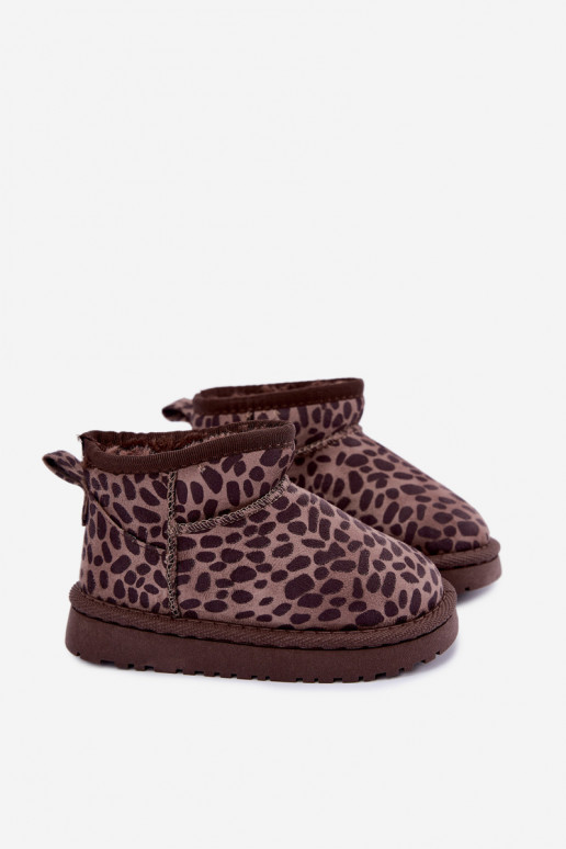 Kinder-Schneestiefel mit Leopardenmuster Snoelle
