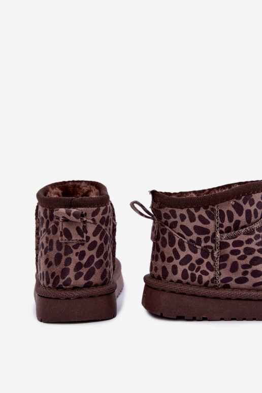 Bottes de neige pour enfants avec imprimé léopard Snoelle