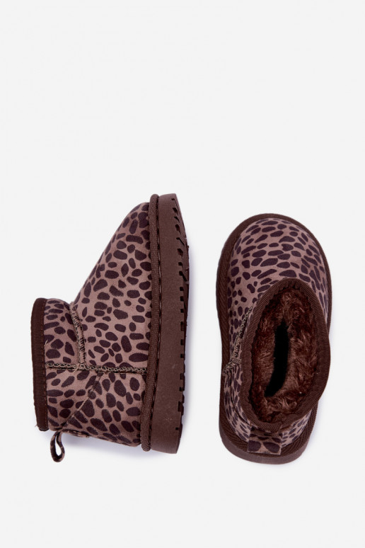 Bottes de neige pour enfants avec imprimé léopard Snoelle