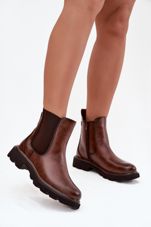 Bottines isolées pour femmes de couleur marron Rivelia