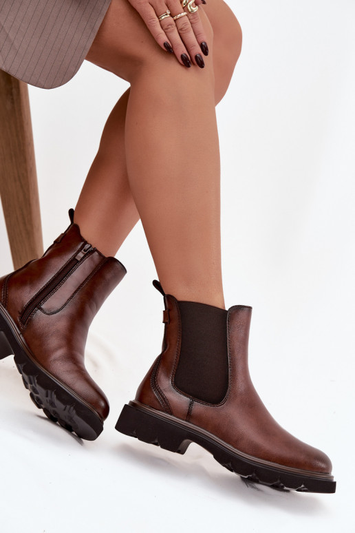 Bottines isolées pour femmes de couleur marron Rivelia