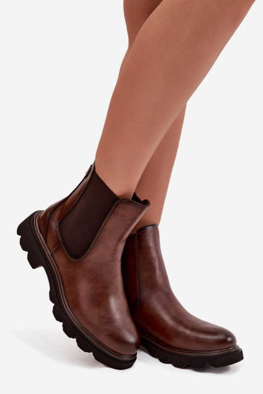 Bottines isolées pour femmes de couleur marron Rivelia