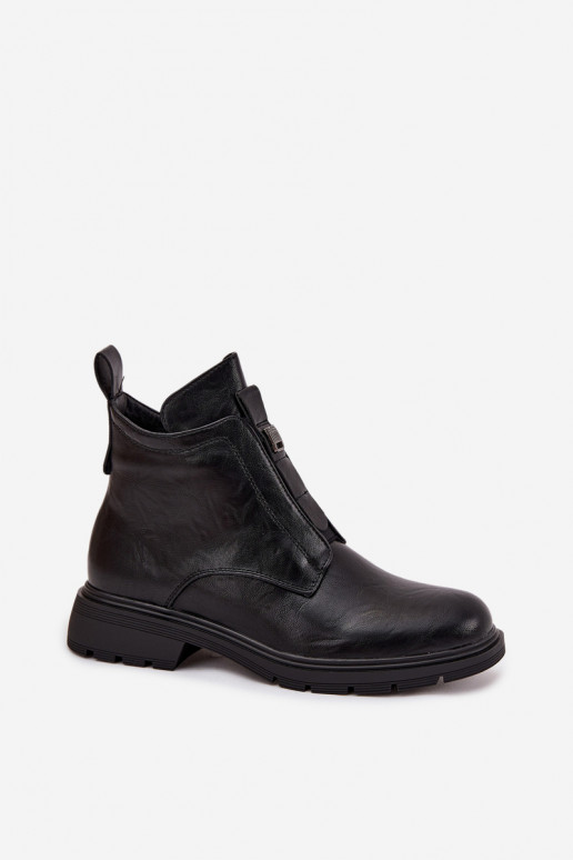 Bottines chaudes pour femmes avec détails décoratifs noires Roselle