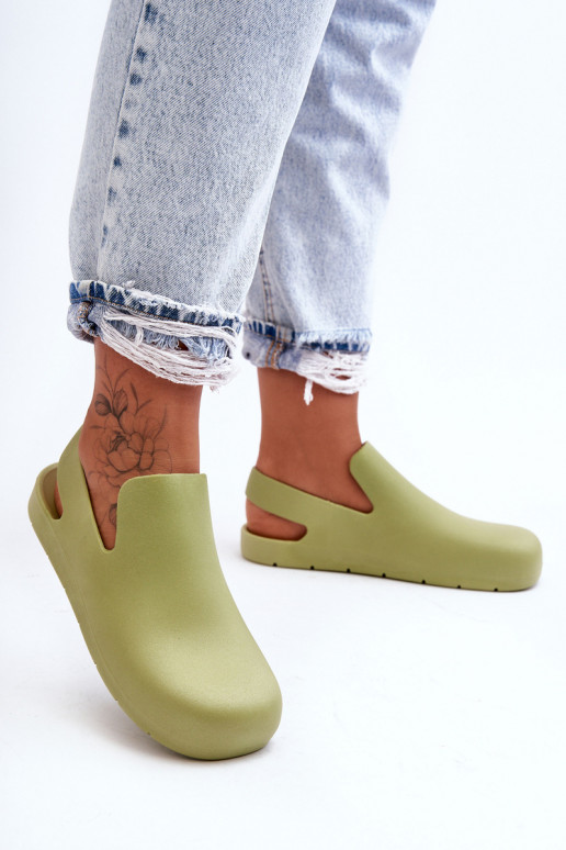 Groene rubberen slippers Meriko