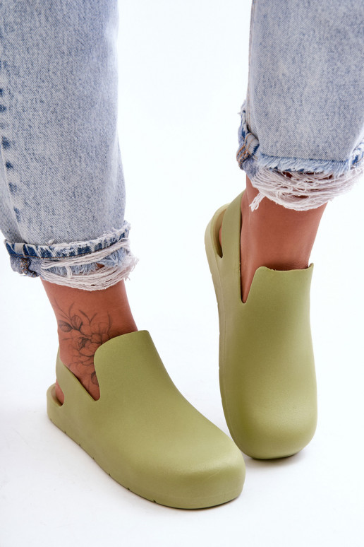 Groene rubberen slippers Meriko