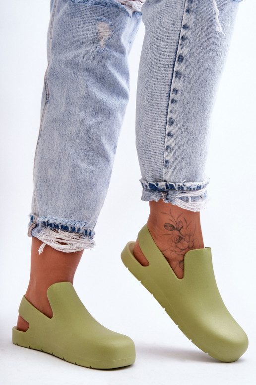 Groene rubberen slippers Meriko