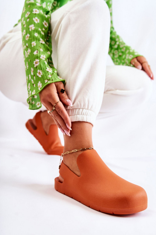 Oranje rubberen slippers Meriko