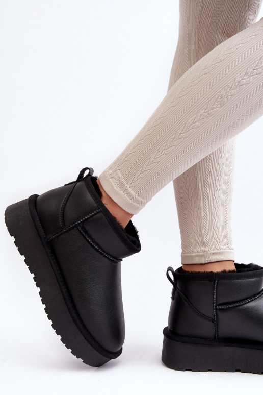 Bottes de neige noires pour femmes avec plateforme Loreley