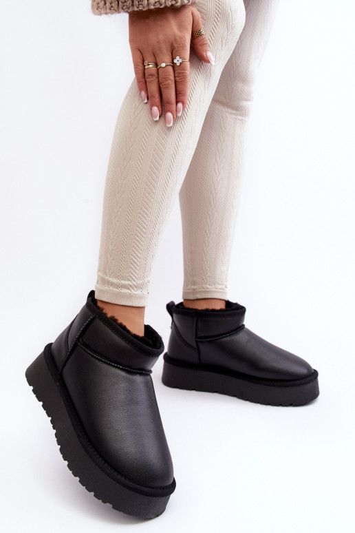 Bottes de neige noires pour femmes avec plateforme Loreley