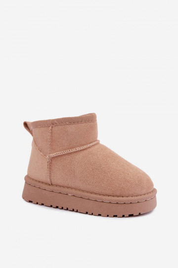 Bottes de neige beiges pour enfants avec isolation et fourrure à l'intérieur Mireya