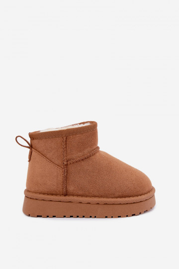 Bottes de neige Puéril Jeunesse réchauffer avec de la fourrure à l intérieur marron Mireya 2