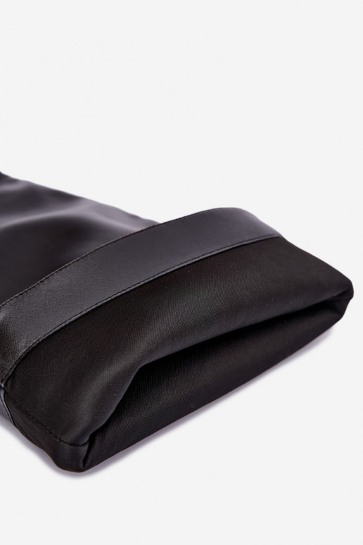 Slip-On Damen Stiefel mit spitzen Absätzen über dem Knie in Schwarz Emorine