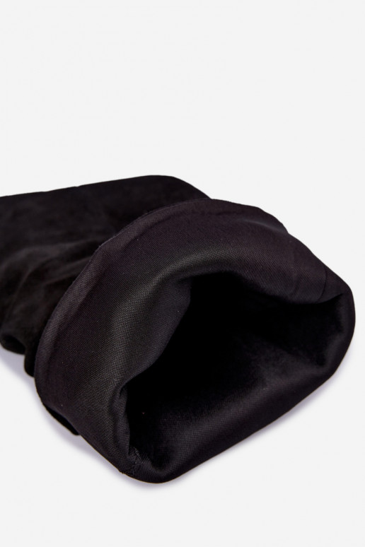 Instap Slouchy enkellaarsjes met hakken in zwart Falisette