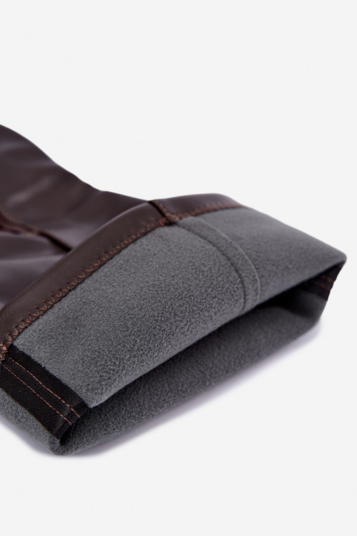 Bottes hautes pour femmes avec plateforme et talons en cuir synthétique couleur chocolat Nesalie