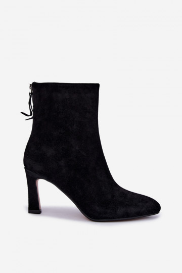 Bottes en daim noires isolées avec talons Vinceza 67024 2
