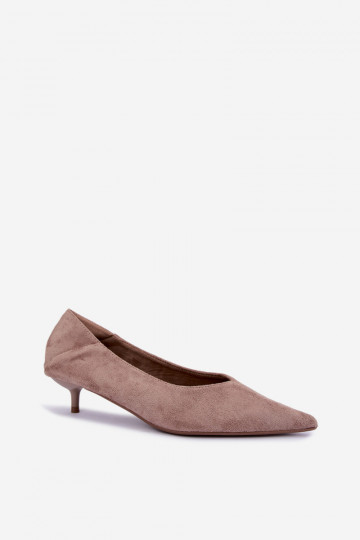 Schuhe mit niedrigem Absatz in sandfarbener Farbe Joresta