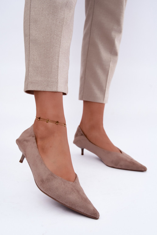 Schuhe mit niedrigem Absatz in sandfarbener Farbe Joresta
