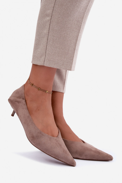 Schuhe mit niedrigem Absatz in sandfarbener Farbe Joresta