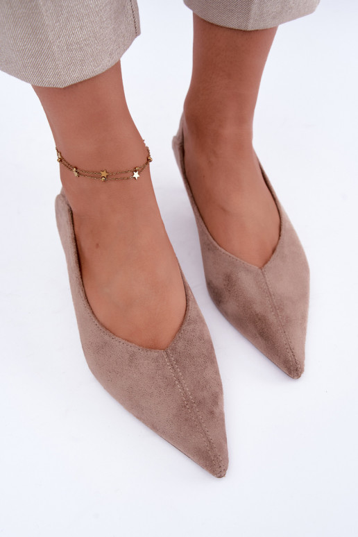 chaussures à petit talon en couleur sable Joresta