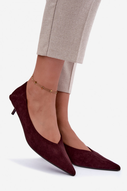 chaussures à petit talon en couleur bordeaux Joresta