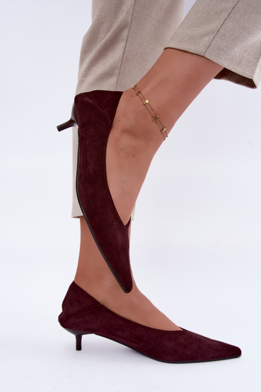 chaussures à petit talon en couleur bordeaux Joresta