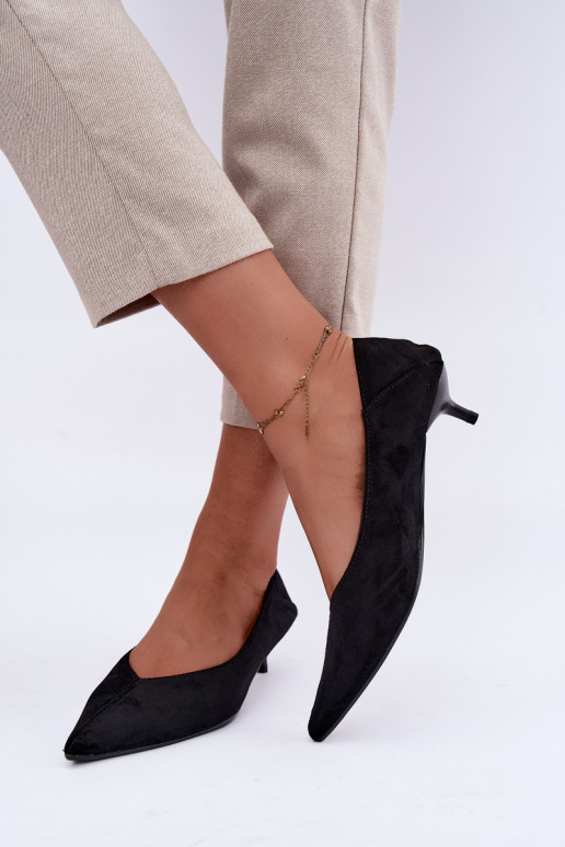 schoenen met lage hak in zwarte kleur Joresta