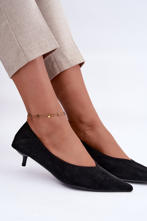 Schuhe mit niedrigem Absatz in schwarzer Farbe Joresta