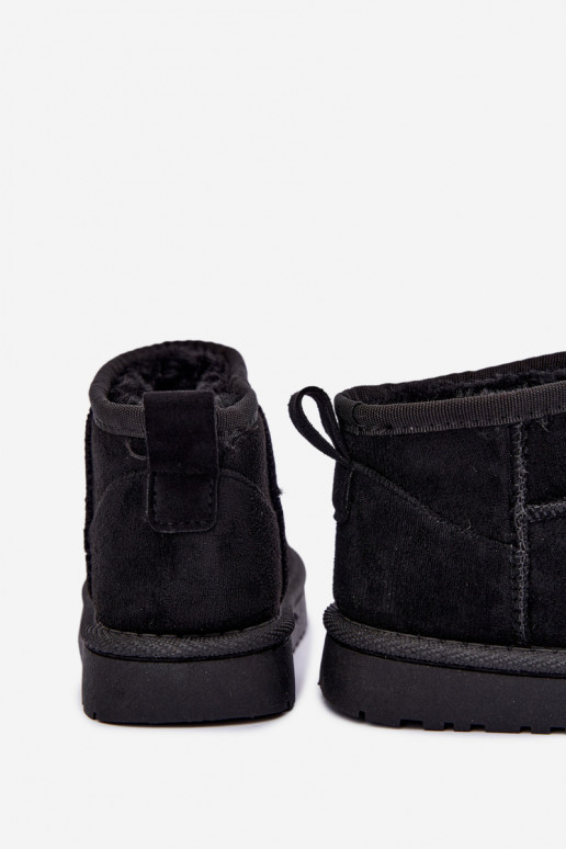Bottes de neige noires pour enfants isolées avec fourrure à l'intérieur Mireya