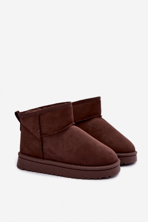 Bottes de neige isolées pour enfants avec fourrure à l'intérieur Czekolado Mireya