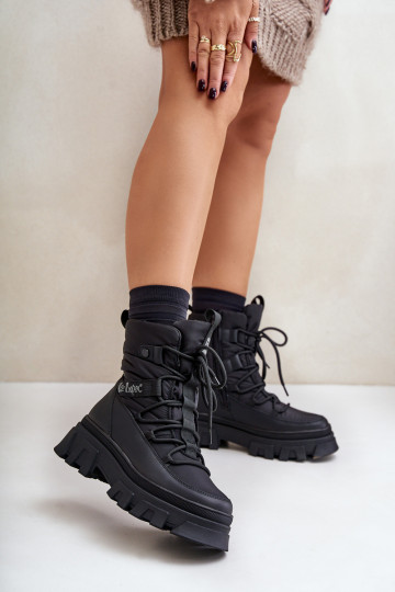 Bottes de neige noires pour femmes Lee Cooper LCJ-24-47-3144 2