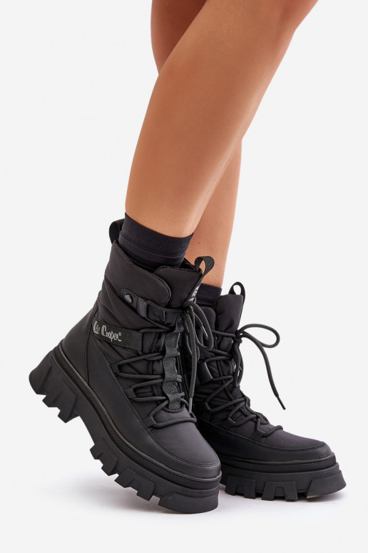 Bottes de neige noires pour femmes Lee Cooper LCJ-24-47-3144