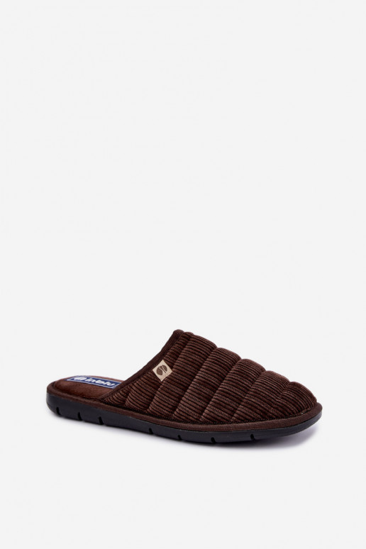 Chaussons marron pour hommes Inblu 91000034