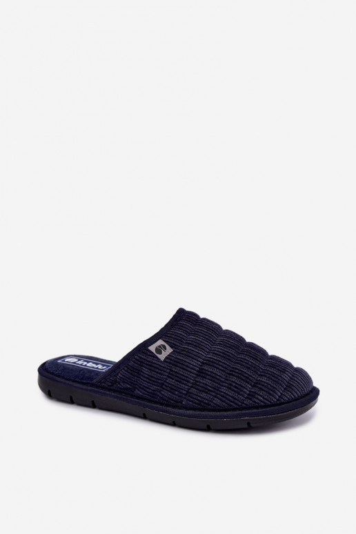 Donkerblauwe heren slippers Inblu 91000034