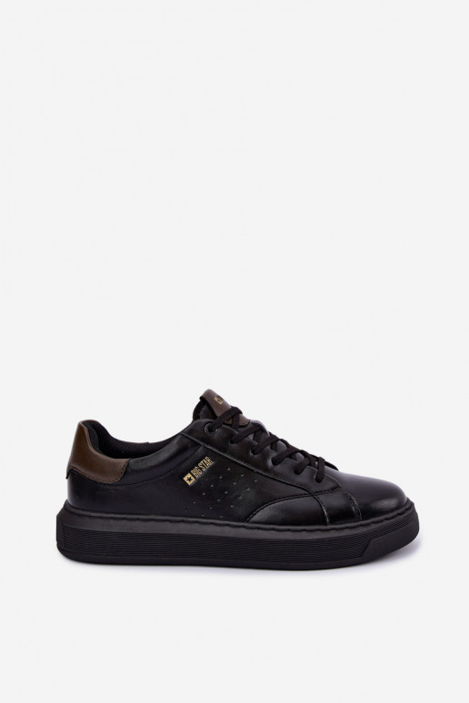 Zwarte heren sneakers met platform Big Star UU174291