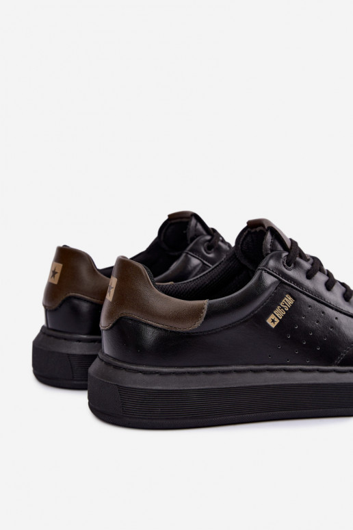 Baskets noires pour hommes avec plateforme Big Star UU174291