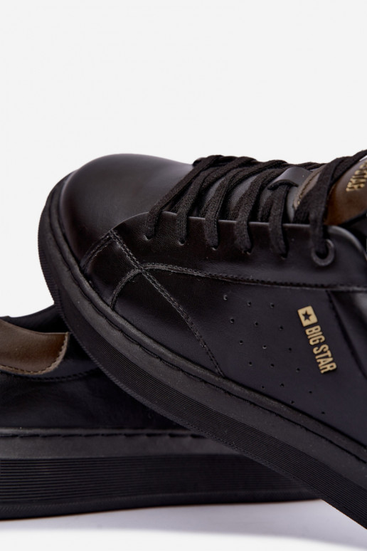 Schwarze Herren Sneakers mit Plattform Big Star UU174291