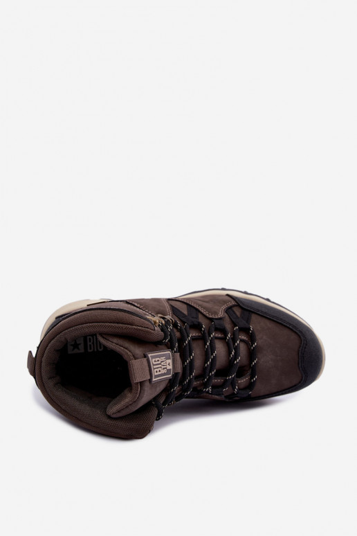 Dunkelbraune Herren Wanderschuhe Big Star UU174183 HI-Poly System
