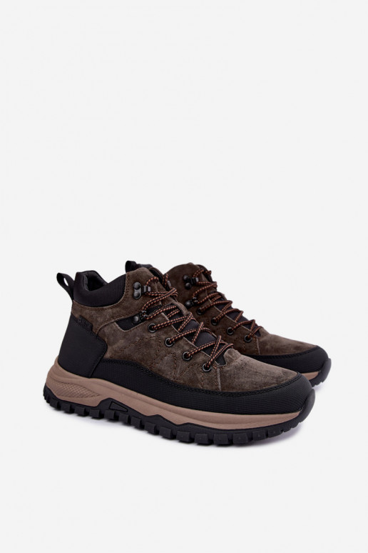 Bottes isolées marron foncé pour hommes en daim synthétique Big Star UU174248