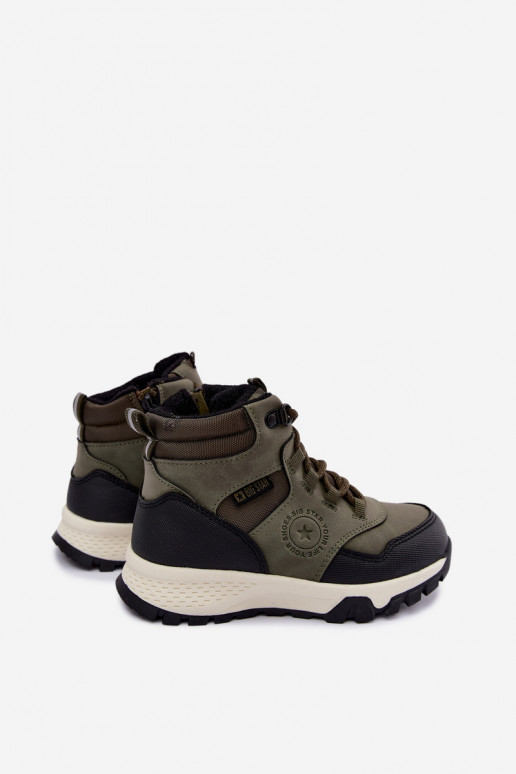 Grüne gefütterte Kinderstiefel Big Star UU374001