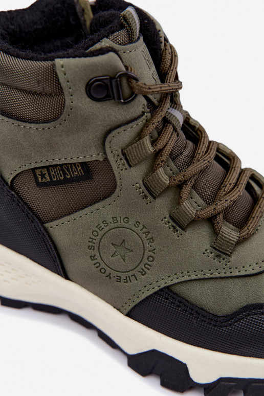 Grüne gefütterte Kinderstiefel Big Star UU374001