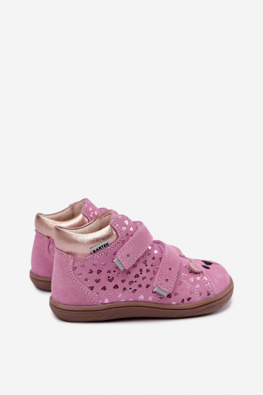Chaussures pour enfants roses avec des cœurs Bartek 8631965