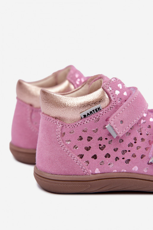 Rosa Kinderschuhe mit Herzen Bartek 8631965