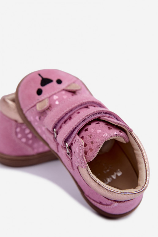 Chaussures pour enfants roses avec des cœurs Bartek 8631965