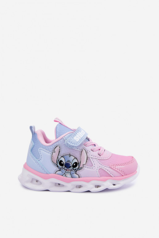 Kindersneakers Stitch met glinsterende zool 8703815 in roze-blauw