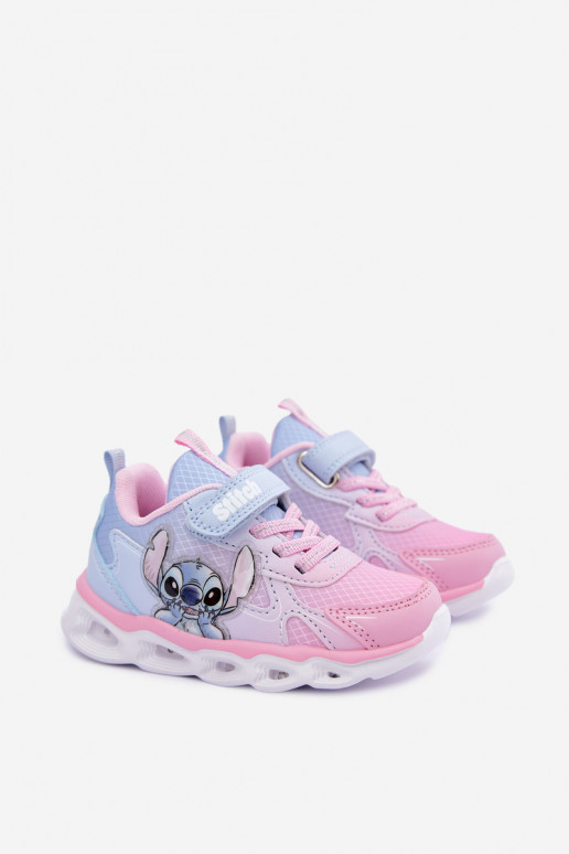 Baskets pour enfants Stitch avec semelle pailletée 8703815 en rose-bleu