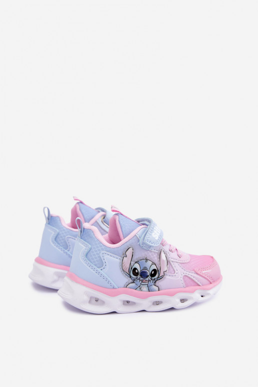 Kinder Sneaker Stitch mit glitzernder Sohle 8703815 in Rosa-Blau